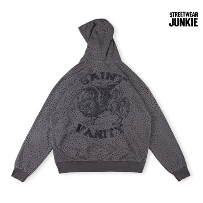 Rhinestone Zip-Up